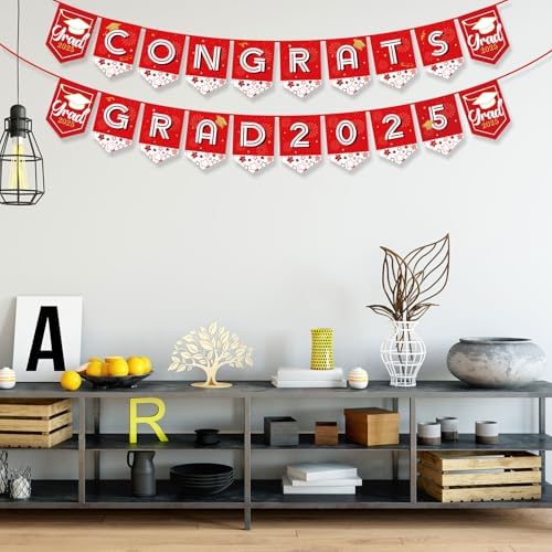 BBTO 2025 Graduation Party Decor Set Red Black