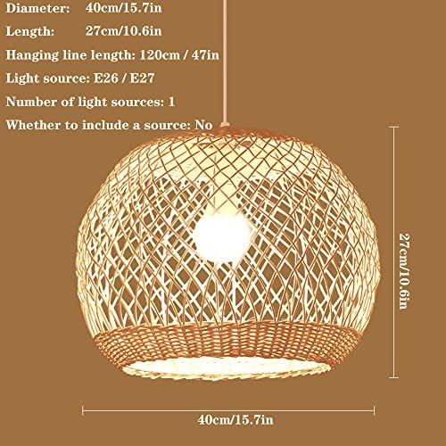 Modern Style Bamboo Rattan Chandelier Pendant Light