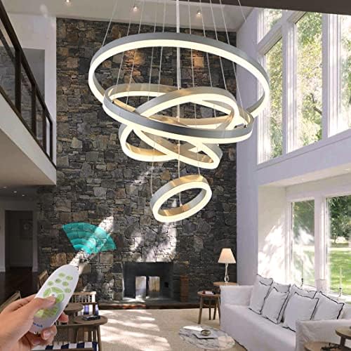 Modern LED Chandelier 5 Rings for Dining Room