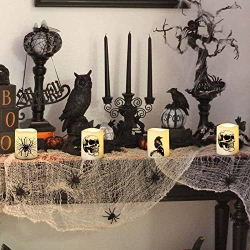 Eldnacele Halloween Flameless Votive Candles Set of 6