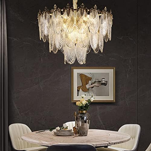 Modern Crystal Chandelier with Leaf Design 8-Light Pendant Lighting