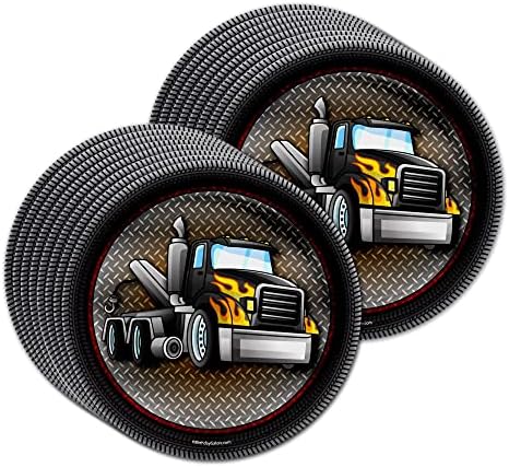 Big Truck Birthday Plates Napkins Cups Set for 16