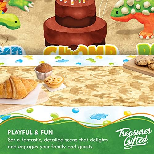 Treasures Gifted Dinosaur Tablecloth 54x108 Inches