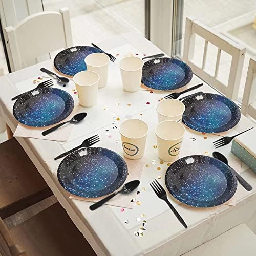 Starry Night Galaxy Party Tableware Kit for 24 Guests