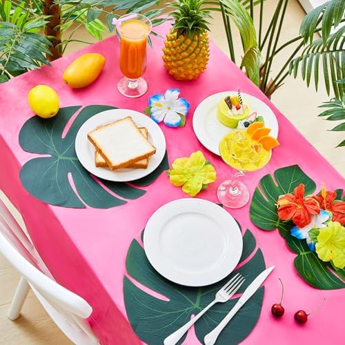 Oudain 76 Pcs Tropical Beach Party Decorations Set