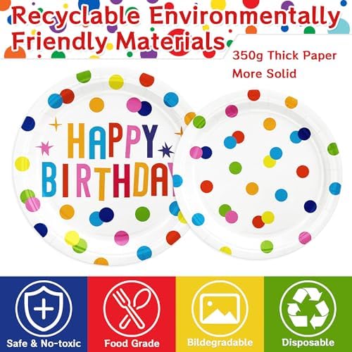 170 Pcs Birthday Party Supplies Set for Kids and Adults