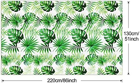 Hawaii Palm Leaves Tablecloths 3PCS for Luau Party Decoration