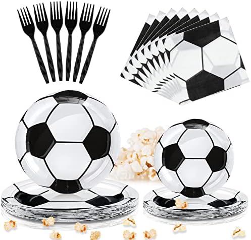 Yetene Soccer Party Tableware Set for 24 Guests