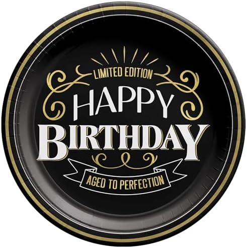 Limited Edition Happy Birthday Foil Paper Plates