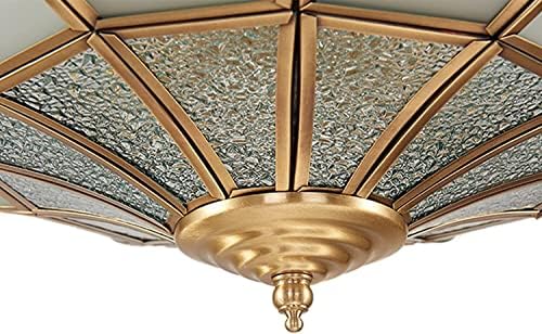 KISAD Industrial Pendant Light with Frosted Glass and Brass Design