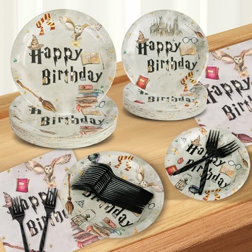 200Pcs Magical Wizard Party Tableware Kit