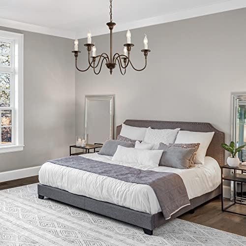 Overstock Moden Farmhouse 6-Light Metal Chandelier Ceiling Pendant