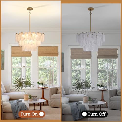 Modern Gold Glass Chandelier 236 Inch Luxury Pendant Light