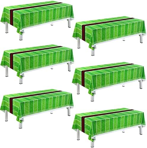 Tegeme Football Field Tablecloth 54x108 6 Pack