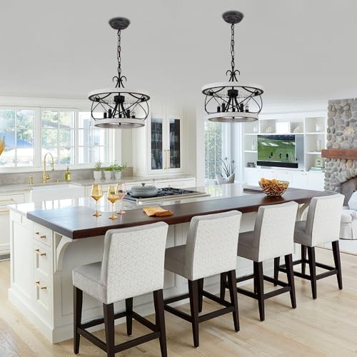 Bella Depot 5 Light Rustic Wood Chandelier Dimmable