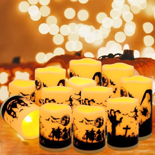 12-Pack Waterproof Flameless LED Candles with Remote and Timer