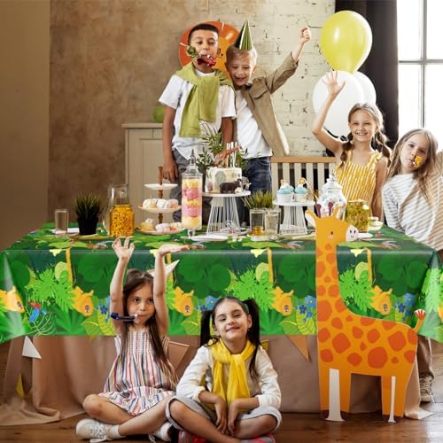 Jungle Safari Tablecloth 54x108 Inch Animal Print