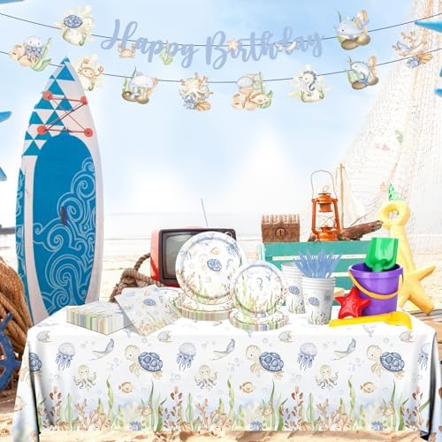 142pcs Under the Sea Party Tableware Set