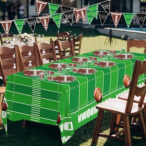 Football Party Decorations Tablecloths 54x108 Inch 2 Pack