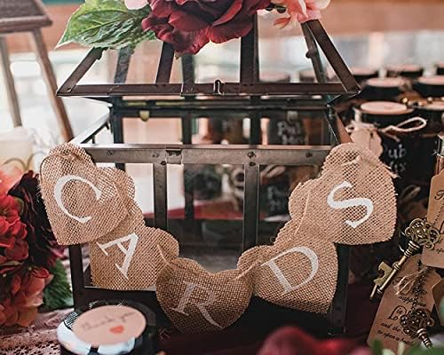 Distinctive Style Heart Shape Jute Banner 9x9cm
