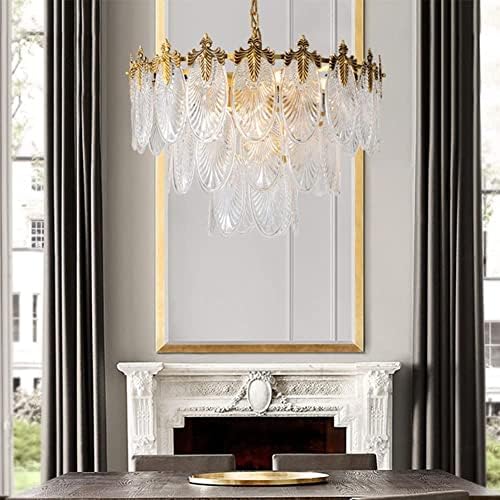 Modern Crystal Chandelier with Leaf Design 8-Light Pendant Lighting