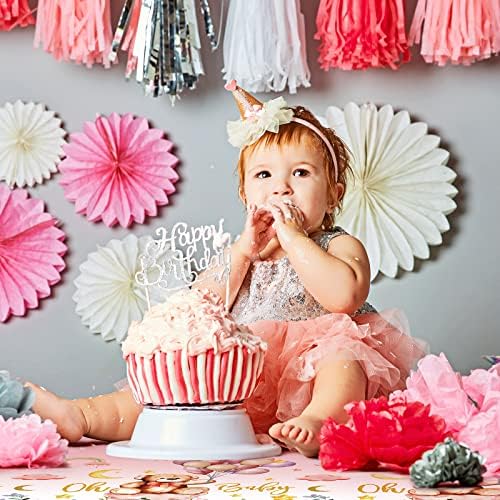Tatuo 3 Pack Bear Baby Shower Tablecloths