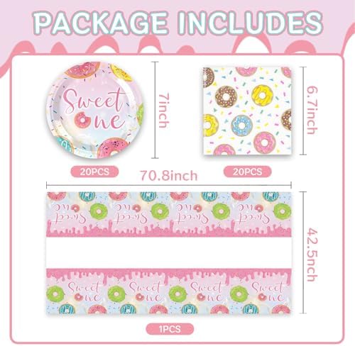 MASGY 41pcs Donut Party Supplies Birthday Set