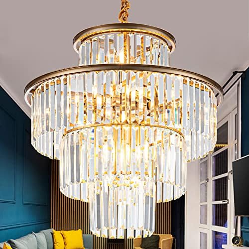 23 Inch 14 Light Gold Crystal Chandelier