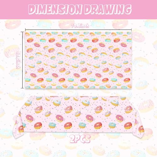 Egami 2pcs Donut Tablecloth for Party Decorations