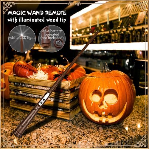 Floating Candles with Magic Wand Remote and Realistic Halloween Plastic Spiders