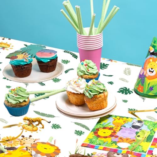 JoyPopper Jungle Safari Tablecloth 3 Pack