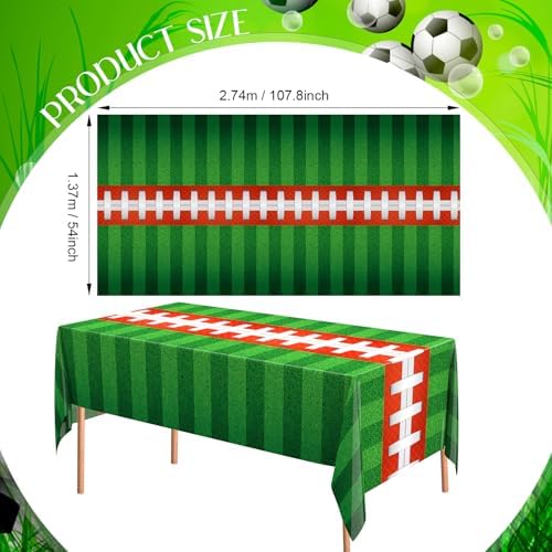 Oudain 6 Pcs Football Party Tablecloth 108x54 Inches