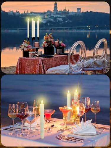Treela 36 Piece Flameless Taper Candles 11 Inch LED 1