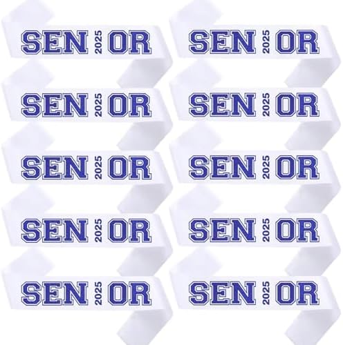 2025 Graduation Sash 10 Pack with Blue Glitter Letters