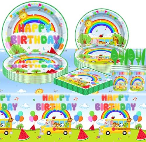 81Pcs Cartoon Melon Party Tableware Set
