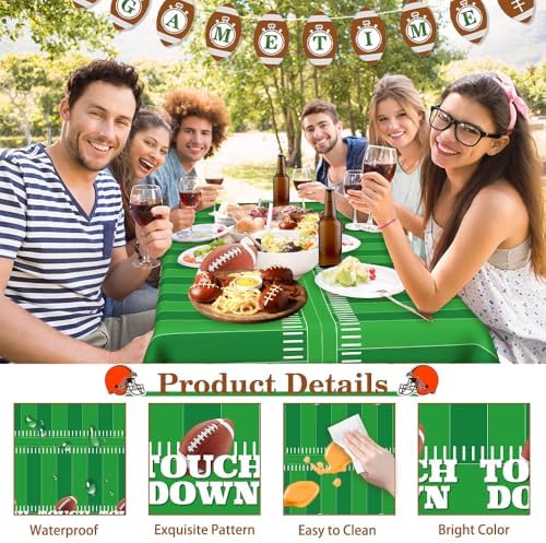 Football Tablecloth 2 PCS for Touchdown Party Decorations
