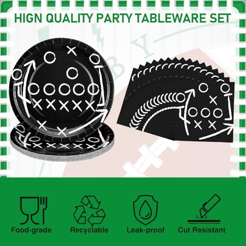 Umigy Football Tableware Set 96 Pcs for 24 Guests