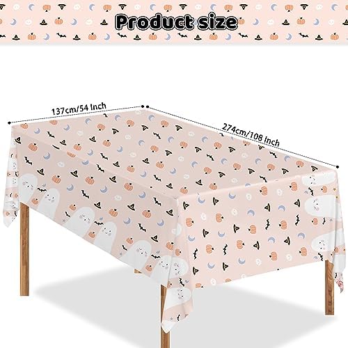 Mocsicka 3Pcs Boo Halloween Tablecloth for Party Decorations