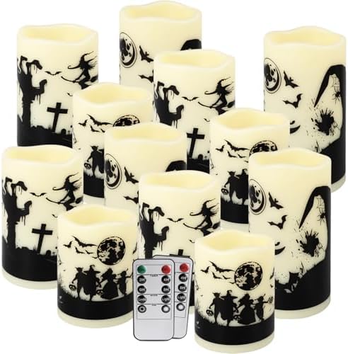 12-Pack Waterproof Flameless LED Candles - Remote Control Timer