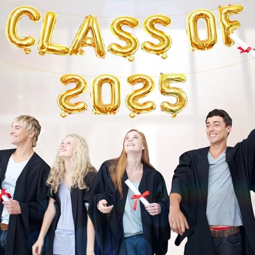 Tedercle 16 Inches Class of 2025 Balloons Banner