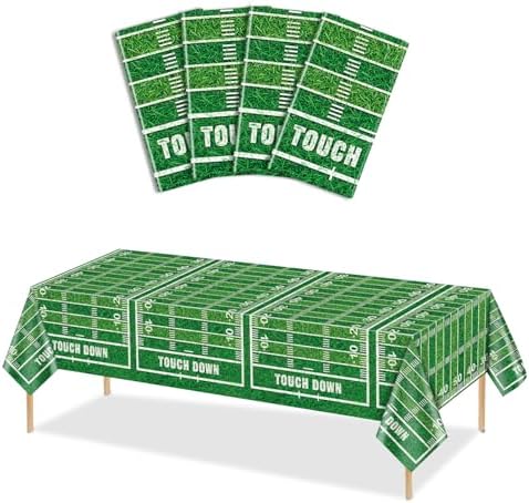 4 Pcs Football Tablecloths for Party Decorations