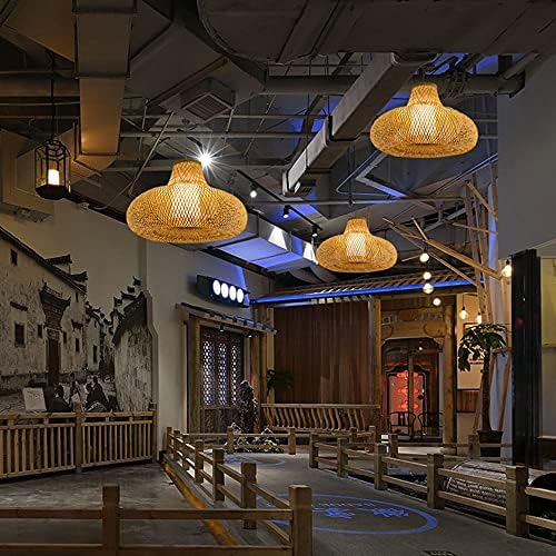Modern Bamboo Woven Chandelier for Home Decor