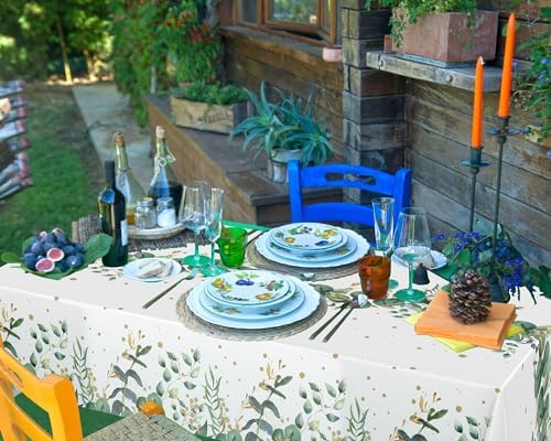 Irenare 6 Pcs Sage Green Plastic Tablecloth for Baby Shower Party