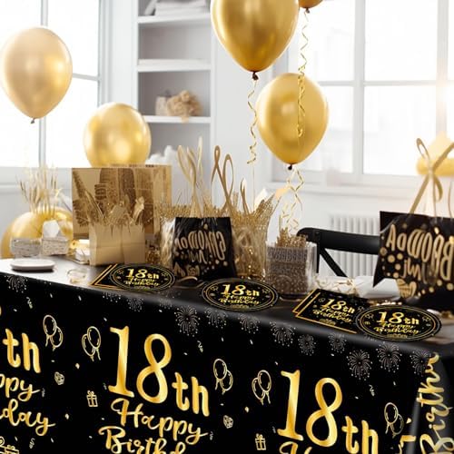 41PCS Happy 18th Birthday Decor Tableware Set