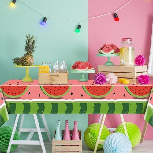 4Pcs Watermelon Tablecloths for Parties and Events