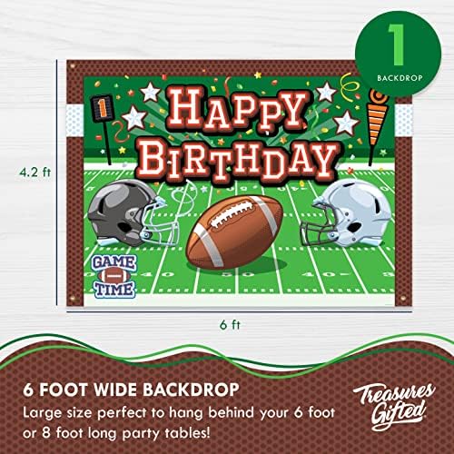 Treasures Gifted Football Party Decor Set for 24 Guests