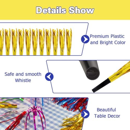 Lovecheer 24 60pcs Glitter Noise Makers for Parties