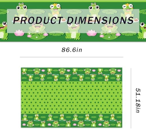 2 Pcs Frog Cartoon Tablecloths for Parties