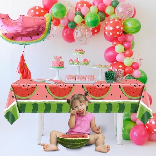 4Pcs Watermelon Tablecloths for Parties and Events