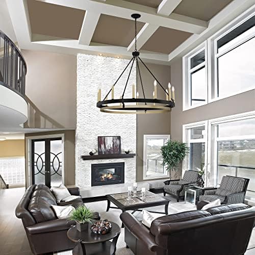 Vanity Art 12-Lights Wagon Wheel Chandelier Ceiling Light